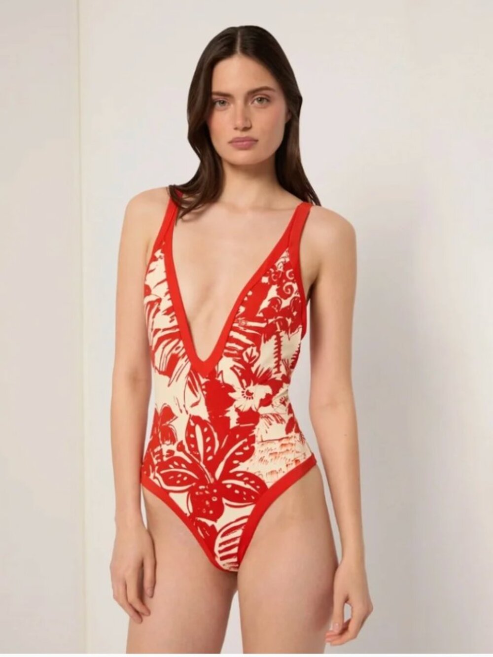 Onia Capri One Piece | Poinciana/Cream - Poinciana/Cream / L